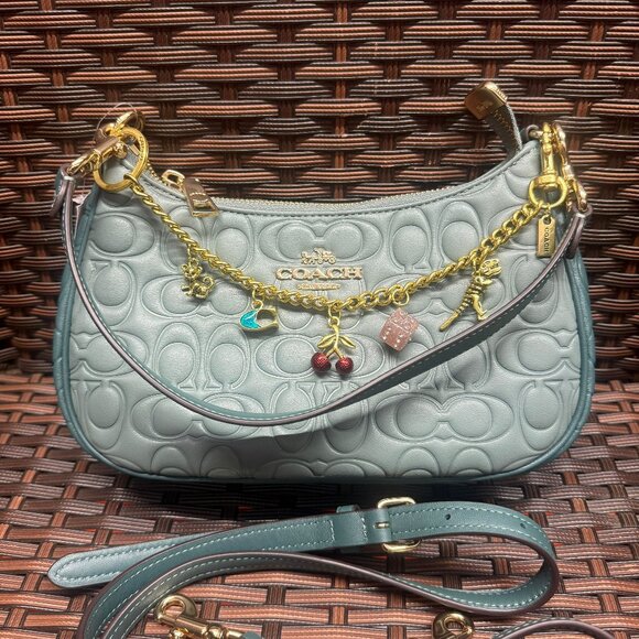 Coach Handbags - coach Teri Shoulder Bag In Blocked Signature Leather cy674